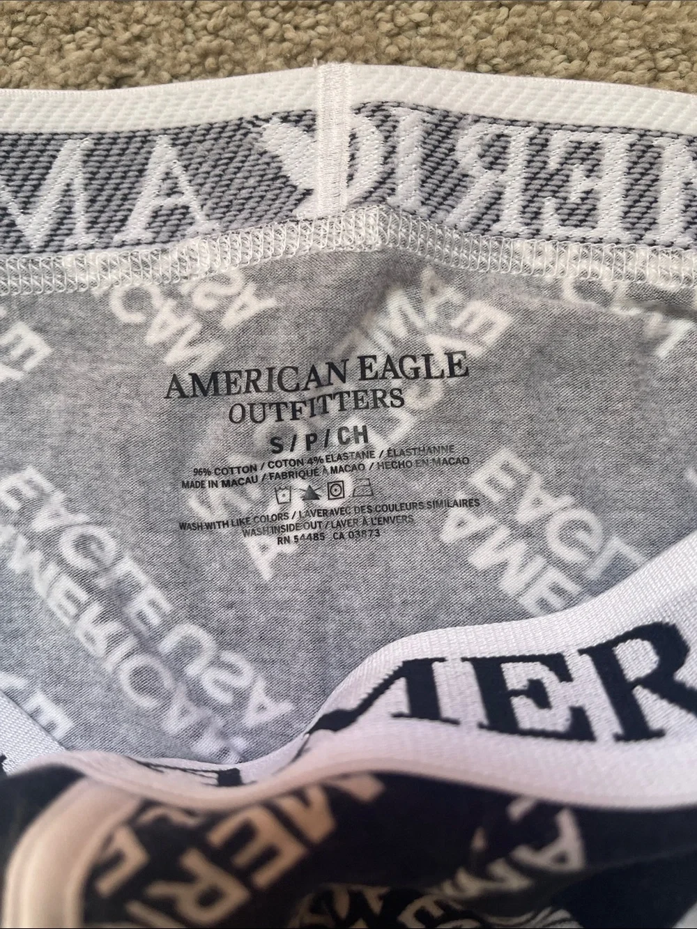 American Eagle Outfitters Black & White Logo Bike Shorts